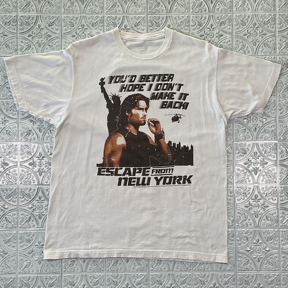 American Classics Other - Men’s Graphic Tee Escape From New York Kurt Russell Cream And Brown Size Large